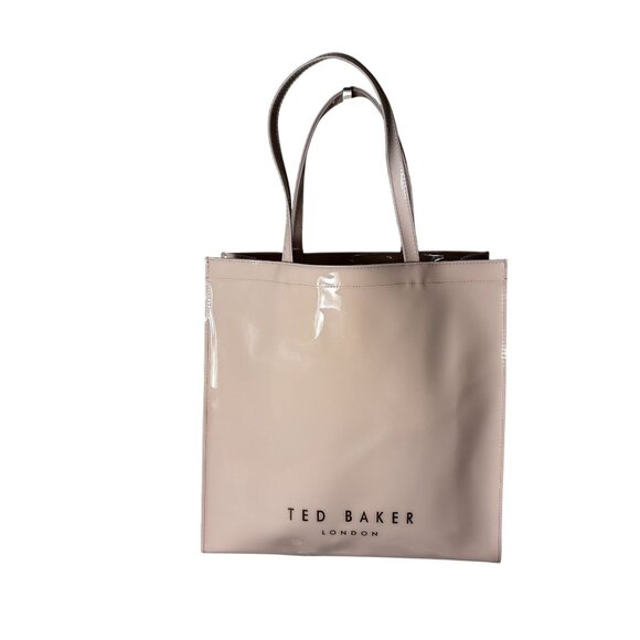 Ted Baker Pale Pink Bow Icon Tote Bag With Inner Zip Pocket & Top Handles - Picture 2 of 8